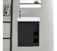 Ensemble lave-mains HAMPTON avec rangement latéral avec robinet chromé