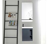 Ensemble lave-mains HAMPTON avec rangement latéral et miroir tablette