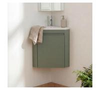 Ensemble lave-mains LISA d'angle suspendu, vasque résine et robinet