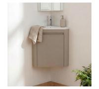 Ensemble lave-mains LISA d'angle suspendu, vasque résine et robinet