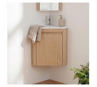 Ensemble lave-mains LISA d'angle suspendu, vasque résine et robinet
