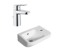 Ensemble lave mains VILLEROY ET BOCH Architectura avec robinet lavabo Grohe Bauloop (taille S)