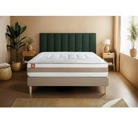 Ensemble LE TENDRE 180 x 200 cm sommier kit Beige - 28cm - Ressorts ensachs et mmoire de forme - Enveloppant - Sommier kit Beige
