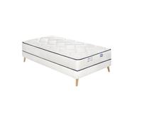 Ensemble L'EVIDENT, Matelas Ressorts ensachés 90x200, Ferme, H23 + sommier