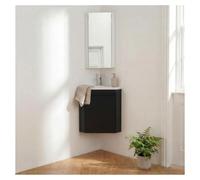 Ensemble LISA lave-mains d'angle suspendu, vasque, robinet et armoire