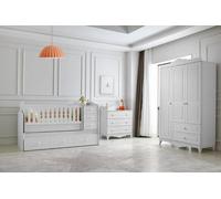Ensemble Lit Armoire Commode Design moderne Style chambre bébé 3 pièces