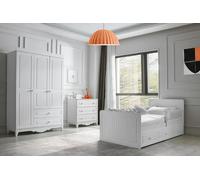 Ensemble Lit Armoire Commode Design moderne Style chambre d'enfant 3 pièces