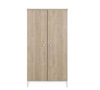 Ensemble Lit Armoire Commode Marcel Chêne Blond-Blanc Beige