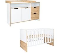 Set de chambre de bébé Maxim 2 pièces XXL - Commode à langer, lit bébé 70 x 140 cm Soft-Close