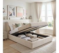 ENSEMBLE LIT COFFRE 140x190cm CORDOBA + 1 MATELAS IRIS / BEIGE