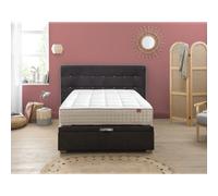 Ensemble Lit Coffre Epeda HERCULE 2 en 1 - Velours Gris Béton 160x200