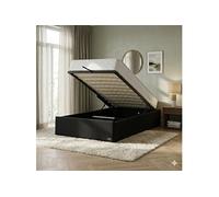 Ensemble lit coffre et matelas Mousse 90x200 cm soutien très ferme Noir