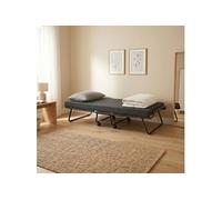 Ensemble lit d'appoint pliant sur roulettes avec matelas mousse 90x190 cm-