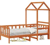 Ensemble Lit de Jour 2 pcs Cire marron Bois de pin massif