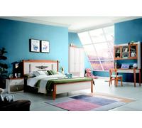 Ensemble Lit Table de nuit Commode Design Chambre à coucher 5 pcs. Complet Nouveau