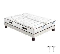 Ensemble literie - EBAC LITERIE - Moorea SR15 - 2x80x200 cm - Mousse - Hauteur 25 cm - Ferme