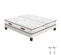 Ensemble literie - EBAC LITERIE - Repere SR15 - 2x90x200 - Ressorts ensachés - Hauteur 26 cm