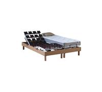 Ensemble literie électrique relaxation à plots + Matelas mousse HR35 - 2x80 x 200 cm