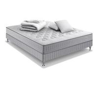 Ensemble literie INITIAL 140x200 ressorts ensachés H23 ferme avec sommier couette et 2 oreillers