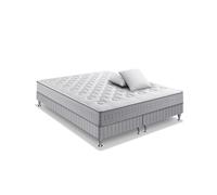 Ensemble literie INITIAL 160x200 ressorts ensachés H23 ferme avec 2 sommiers 2x80x200 et 2 oreillers