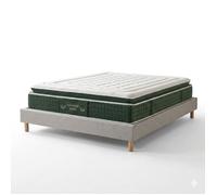 Ensemble literie - SAMPUR - Sampur - 160x200 cm - Gris clair - Matelas hôtelier 33 cm