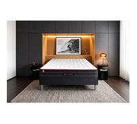 Ensemble literie - SOMNESS - SNBOOSTENS140190SKN - Matelas 140x190 ressorts ensachés - Mémoire de forme 26cm - Sommier kit noir