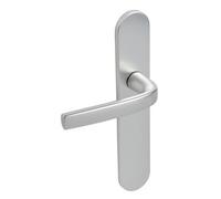 Ensemble Logio double béquille 1360/6339 VACHETTE sur petite plaque - Bec de cane - Entraxe 165 - Argent - 2008208