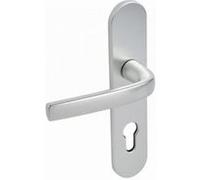 Ensemble Logio double béquille 1360/6339 VACHETTE sur petite plaque - Clé L - Entraxe 165 - Argent - 2008215 Argent G