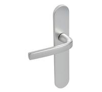 Ensemble Logio double béquille 1360/6341 VACHETTE sur grande plaque - Bec de cane - Entraxe 195 - Argent - 2008079