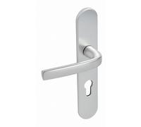 Ensemble Logio double béquille 1360/6341 VACHETTE sur grande plaque - Clé L - Entraxe 195 - Argent - 2008086