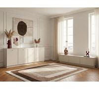 Ensemble LORINA avec buffet 200 cm + meuble TV 200 cm poignées or BOBOCHIC Beige