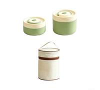 Ensemble Lunch Box Isolé 2 300ml 450ml Ensemble Lunch Box Isolé(Green) | Capacité totale 750ml, deux tailles 300ml et 450ml, design empilable gain de place, isotherme inclus