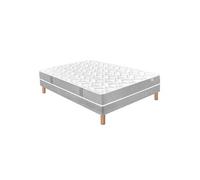 Ensemble Maeva Mousse HR 35g/m3 + Sommier Base Ferme 160x200 avec 2 sommiers
