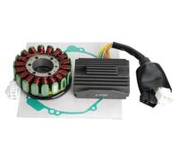 Ensemble magnéto-stator, compatible avec la moto sportive VFR800 VTEC 2002-2013, régulateur de tension inclus, fabriqué dans un matériau de haute qualité, dissipateur thermique amélioré, pièce de rech