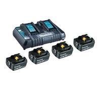 Ensemble - MAKITA - 199483-0 - 4x Batterie BL1850B - Chargeur DC18RD - 5 Ah 18 V
