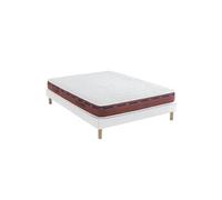 Ensemble matelas 100% latex, sommier Lune et pieds Crépuscule 500 - 160x200