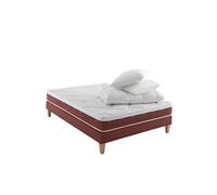 Ensemble matelas 100% latex, sommier, pieds, couette et oreiller Crépuscule 600 - 150x200