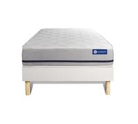 Ensemble matelas 120x200 ACTIFLEX SOFT 3zones de confort + sommier KIT blanc