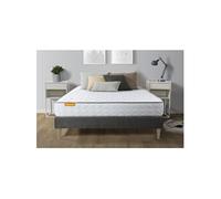 Ensemble matelas 140 x 190 cm Memo - Mousse à mémoire de forme - Ep : 20 cm - Ferme - sommier kit Gris
