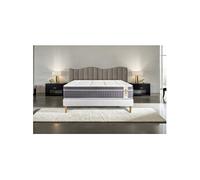 Ensemble matelas 140 x 190 cm Trente - Ressorts ensachés - Ep : 30 cm - Equilibré - sommier Blanc