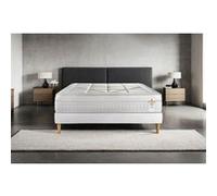 Ensemble matelas 140 x 200 cm Vingt-Huit - Ressorts ensachés et mémoire de forme - Ep : 28 cm - Equilibré - sommier kit Blanc G