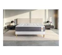 Ensemble matelas 140 x 200 cm Vingt-Six - Ressorts ensachés - Ep : 26 cm - Ferme - sommier kit Blanc G