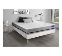 Ensemble matelas 140x190 ACTILATEX SOFT 3zones de confort + sommier KIT blanc