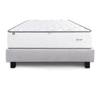 Ensemble Matelas 140x190 cm, Iris, 20 cm, mémoire de forme, ferme, face été/hiver + sommier gris ep20cm G