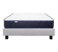 Ensemble Matelas 140x190 cm, Nuage, 24 cm, mousse mémoire de forme, mi-ferme, face été/hiver + sommier gris ep20cm G