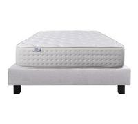 Ensemble Matelas 140x190 cm, Purlux, 26 cm, mousse mémoire de forme, ferme, face été/hiver + sommier gris ep20cm G