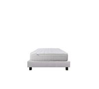 Ensemble Matelas 140x190 cm, Purlux, 26 cm, mousse mémoire de forme, ferme, face été/hiver + sommier gris ep20cm