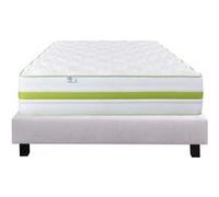 Ensemble Matelas 140x190 cm, Rêverie, 30 cm, mémoire de forme, ferme, face été/hiver + sommier gris ep20cm G