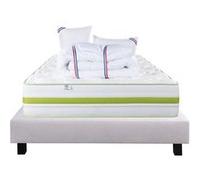 Ensemble Matelas 140x190 cm, Rêverie, 30 cm, mémoire de forme, ferme, face été/hiver + sommier gris ep20cm + 2 oreillers + couette G
