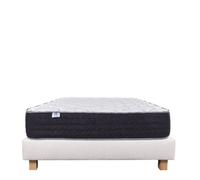 Ensemble Matelas 140x190 cm, Sérénité, 27 cm, ressorts ensachés, ferme, face été/hiver + sommier beige ep20cm